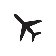 Plane icon symbol Flat vector illustration for graphic and web design.