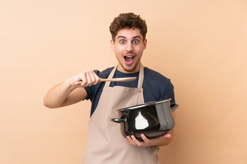 Chef man isolated on white background