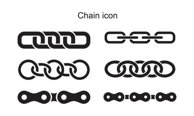 Chain icon symbol Flat vector illustration for graphic and web design.