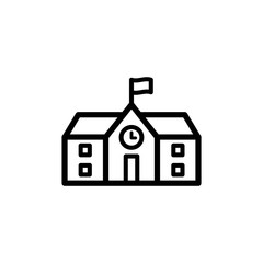 school building icon vector template