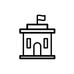 school building icon vector template