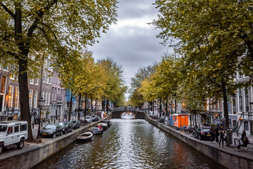 Amsterdam cityscape.