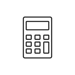 Calculator icon symbol Flat vector illustration for graphic and web design.