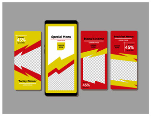 Social Media Story Template for Food Promotion.