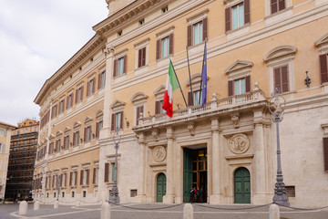 Fototapeta na wymiar Rome. Italy. February 2020. Italian Parliament in Rome.