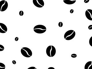 Magnificent and simple design background coffee beans silhouettes
