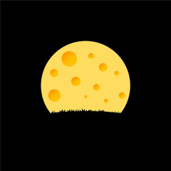 Cheese Moon Logo Inspirations Template