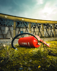 feuerlöscher, lockschuppen, feuerwehr, bahn, zug, industrie, güterbahnhof, bahnhof, lockschuppen,...