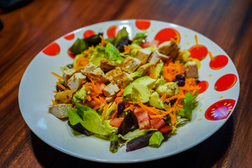 Delicious Chicken salad with avocado 