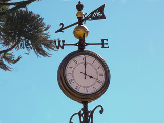 clock on a background