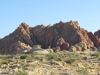 red rocks in the desert