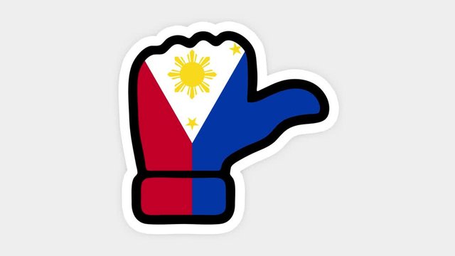 vertical screen, Vertical format. Drawing, animation is in form of like, heart, chat, thumb up with the image of Philippines flag . White background