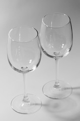 wine glass on a white background