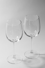 wine glass on a white background