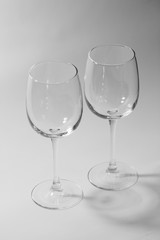 wine glass on a white background