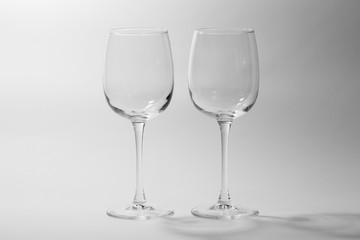 wine glass on a white background