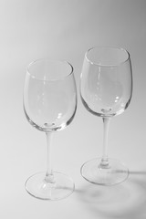 wine glass on a white background
