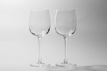 wine glass on a white background