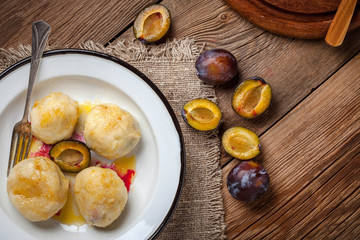 Sweet plum dumplings.