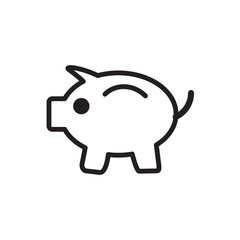 Piggy bank icon vector design template
