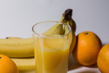 multivitamin juice near fruits