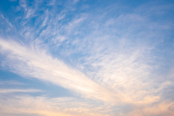 Sky blue or azure sky and clouds is bright white background. Everything lies above surface atmosphere outer space is sky. Cloud is aerosol comprising visible mass  liquid, for creative design graphic