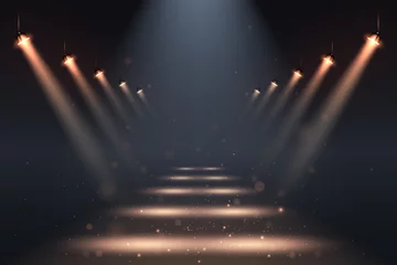 Wandaufkleber Strahler mit Glow-Effekt auf dunklem Hintergrund anzeigen © d1sk