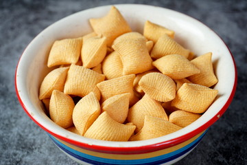 Corn chips with spices in a cup