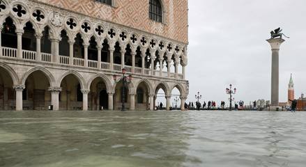 Fototapeta premium Italy Venice underwater during tide