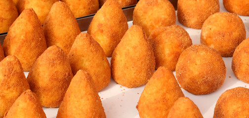 fried ball rice called ARANCINO in Italian Language for sale at