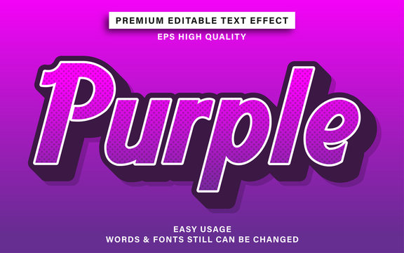 Purple Text Style Effect