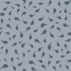 Fototapeta na wymiar Seamless abstract dark gray patterns on a calm blue-gray background. Perfect for wallpaper, fabrics, home textiles, scrapbooking, quilting, cards, packaging, template, web, decor, poster
