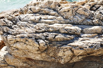 Beautiful pattern of beach stone surface Use as background image.