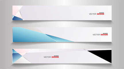 Fototapeta premium A set of modern vector banners with a rectangular design background