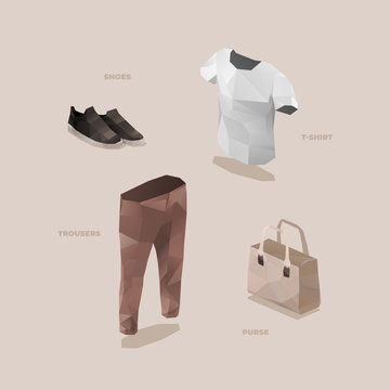 clothes isometric polygons