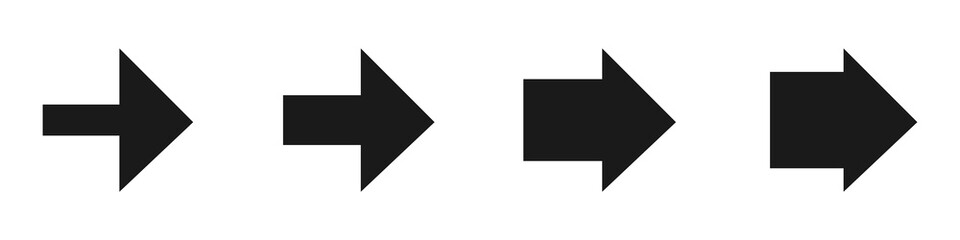 Set of black vector arrows. Arrows icon. Arrow vector icon. Arrows vector collection