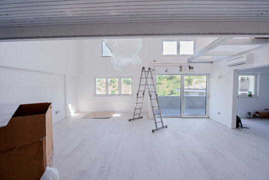 ladder in Interior of apartment