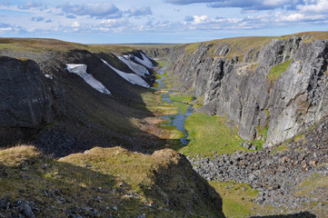 Canyon in the tundra