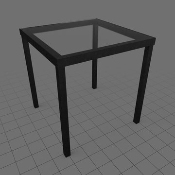 Glass top table