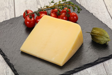 Hard parmesan cheese piece