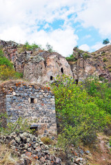 Ruins in the cave city of Khndzoresk