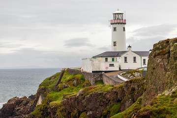 Fototapeta na wymiar Fanad Head Lighthouse was conceived as essential to seafarers following a tragedy which happened over 200 years ago. In December 1811 the frigate “Saldanha” sought shelter from a storm. 