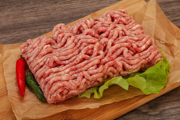 Raw Minced pork meat for cooking