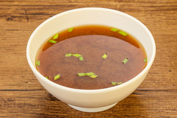 Japanese tradtitional Miso soup with tofu