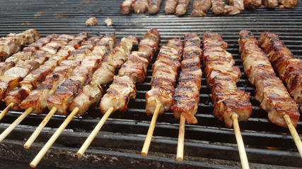 souvlaki or souvlakia greek traditional meat food preperation