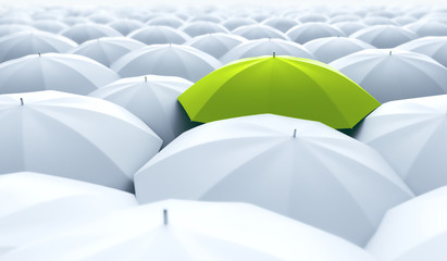 Different, unique and standing out of the crowd