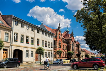 neuruppin, deutschland - straße in der altstadt