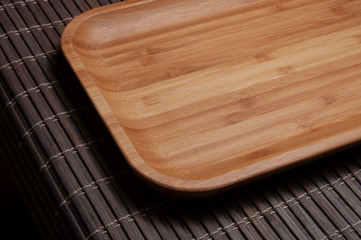 empty wooden dish without food natural