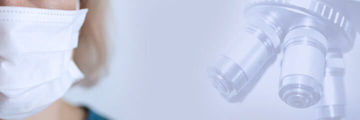 Medical and science header background.