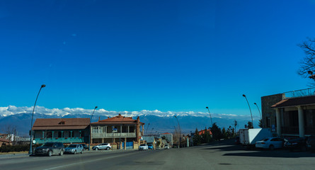 Fototapeta na wymiar Old part of Telavi, capital of Kakheti